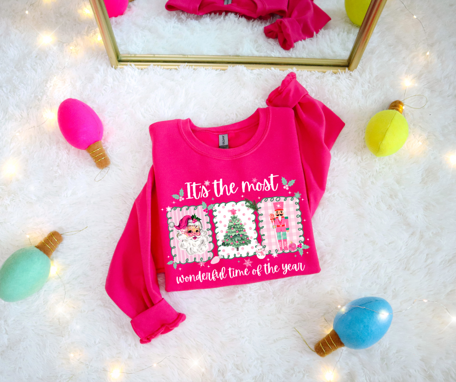 Green Doodle It's the Most Wonderful Time of the Year Tee or Sweatshirt