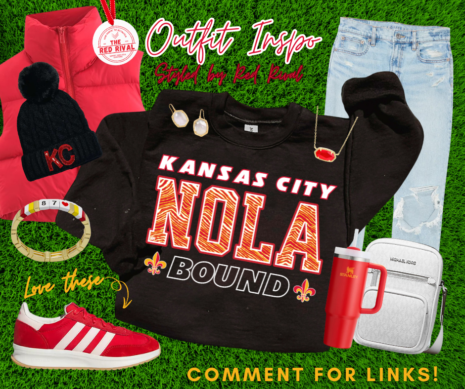 Kansas City NOLA Red/Gold Zebra Bound  Black Tee or Sweatshirt - The Red Rival