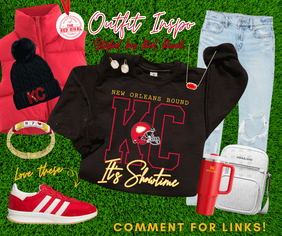 Outline New Orleans Bound KC It's Showtime Black Tee or Sweatshirt - The Red Rival