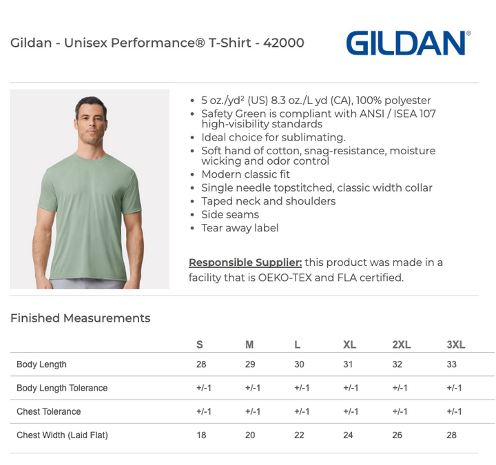 Right Way Roofing Gildan Performance Tees (FRONT Pocket / Full Back) - Select your style