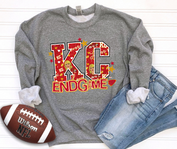 Swelce Inspired KC Endgame Grey Graphic Sweatshirt - The Red Rival