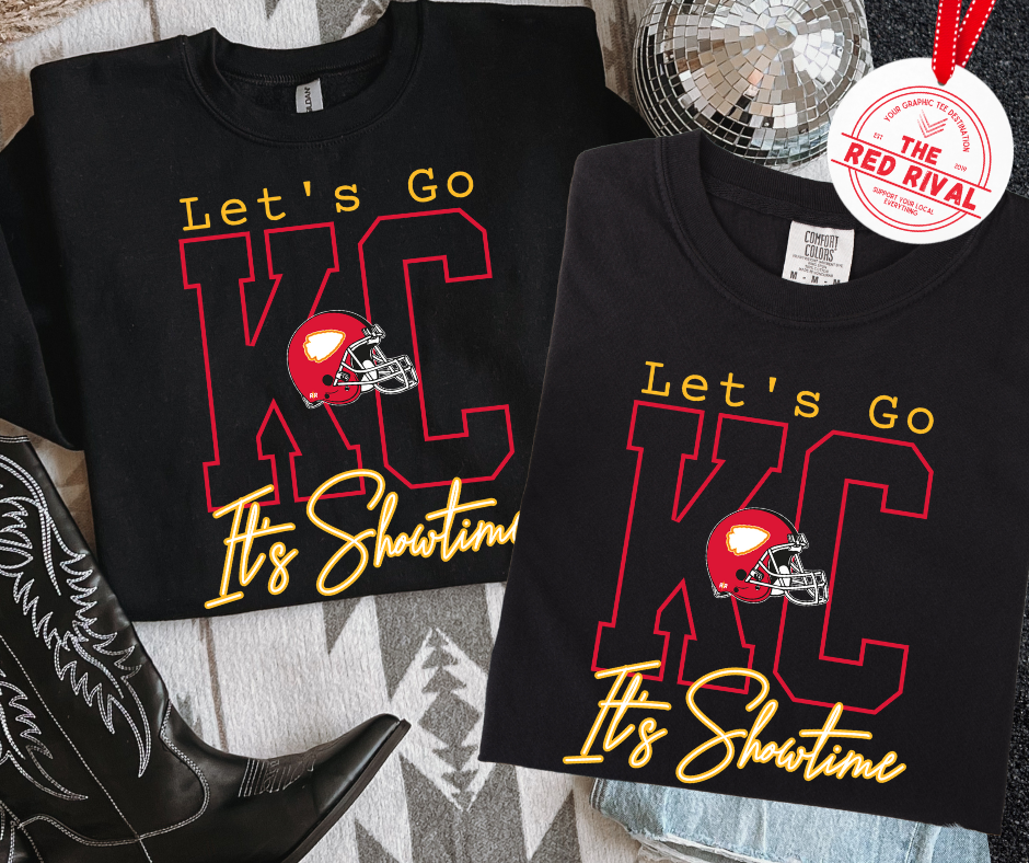 Let's GO KC It's Showtime Black Tee or Sweatshirt - The Red Rival