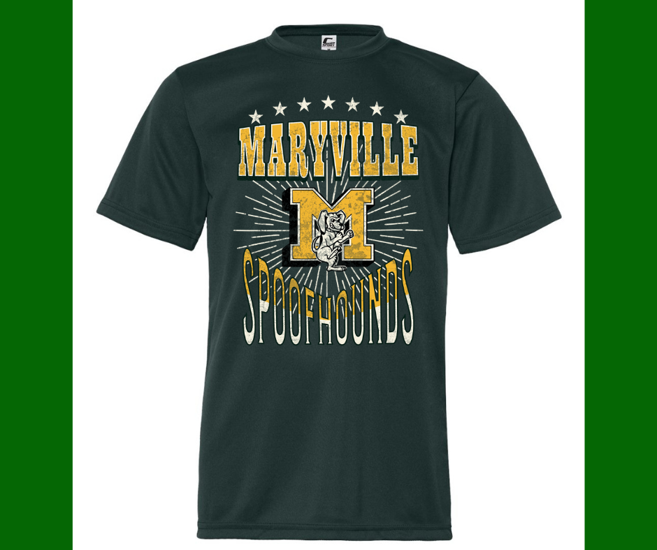 Maryville Spoofhounds Green Performance Tee - The Red Rival