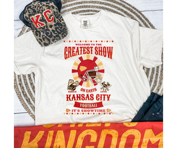 Greatest Show on Earth, Kansas City Football Ivory Graphic Tee - The Red Rival