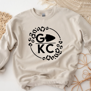 GO KC Leopard Circle Tan Sweatshirt - The Red Rival