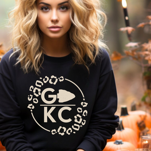 Go KC Leopard Circle Black Sweatshirt - The Red Rival