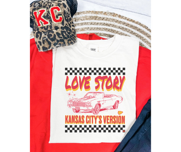 Kansas City Love Story Ivory Graphic Tee - The Red Rival