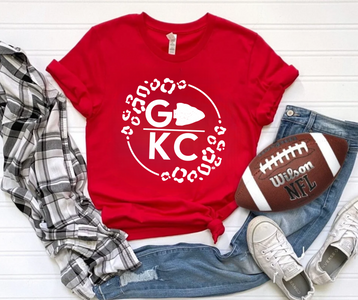 GO KC Leopard Circle Red Tee - The Red Rival