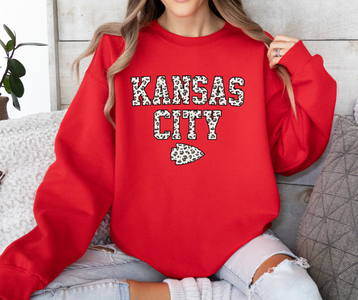 Leopard Kansas City Red Sweatshirt - The Red Rival