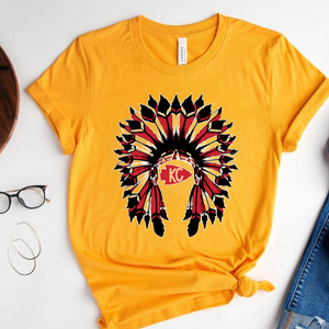 KC Headdress Gold Graphic Tee - The Red Rival