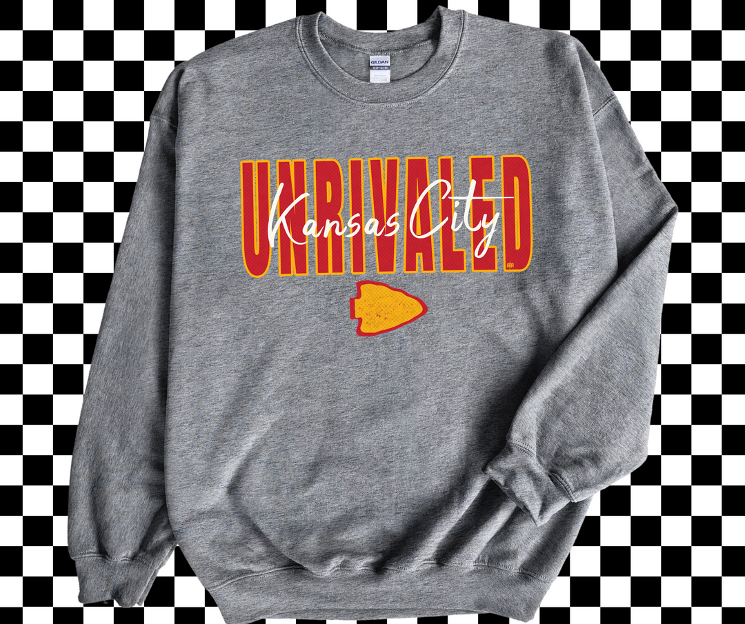 Unrivaled Kansas City Grey Graphic Sweatshirt - The Red Rival