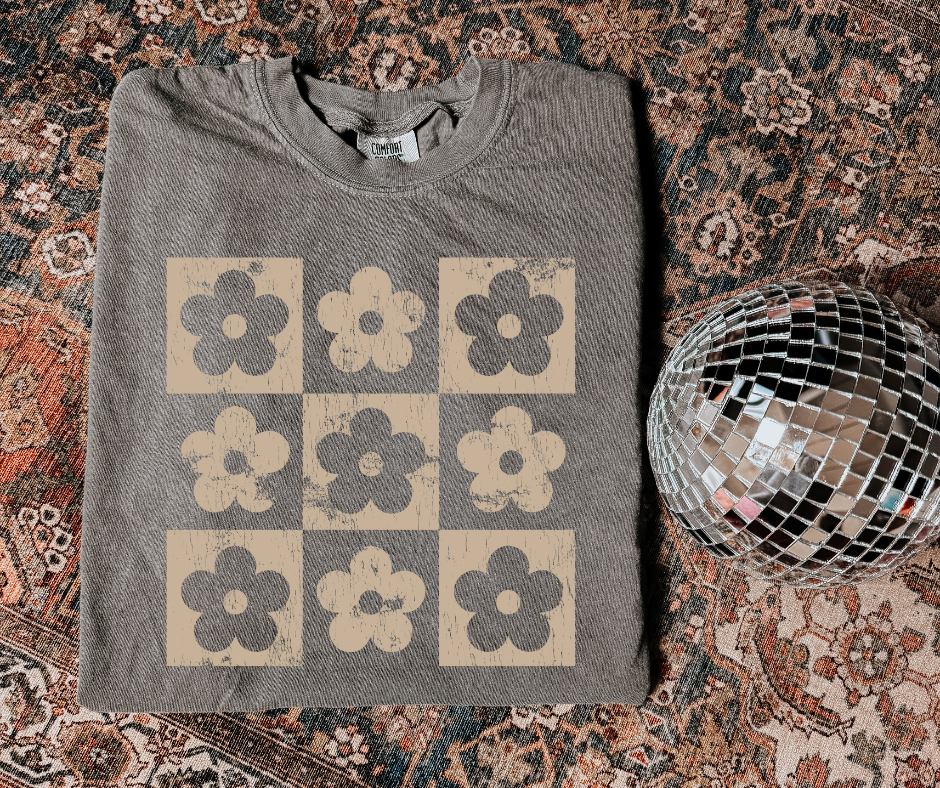 Flower Power Pattern Pepper Tee - The Red Rival