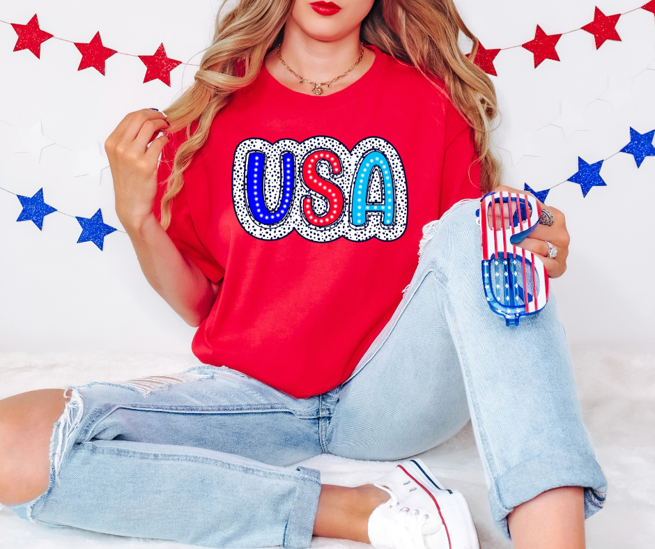 USA Dalmatian Red Tee - The Red Rival