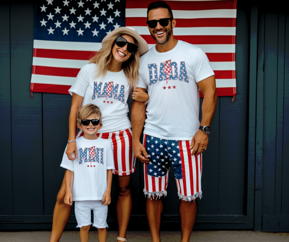 Family Patriotic Tees (White Tees) - The Red Rival