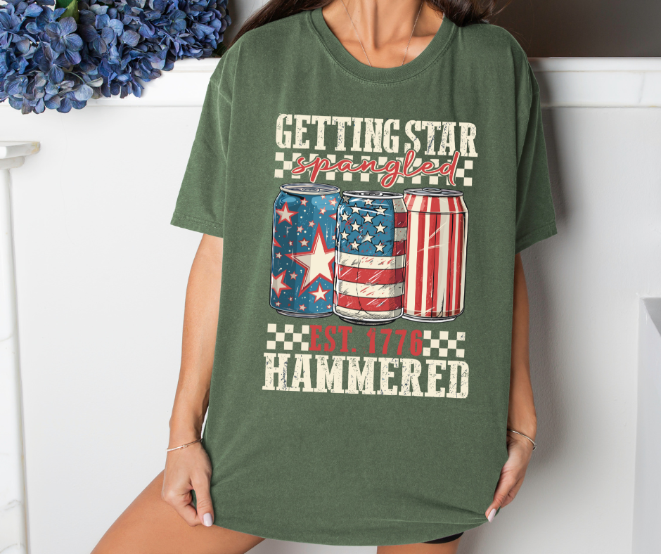 Getting Star Spangled Hammered Hemp Tee - The Red Rival