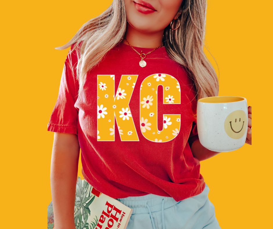 Gold KC Daisies Red Tee - The Red Rival