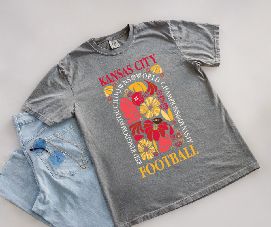 Kansas City Arch Football List Grey Tee - The Red Rival