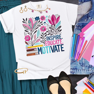 Inspire. Educate. Motivate. Floral - The Red Rival