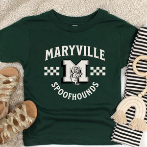 White Maryville Spoofhounds Heather Forest Green Tee - The Red Rival