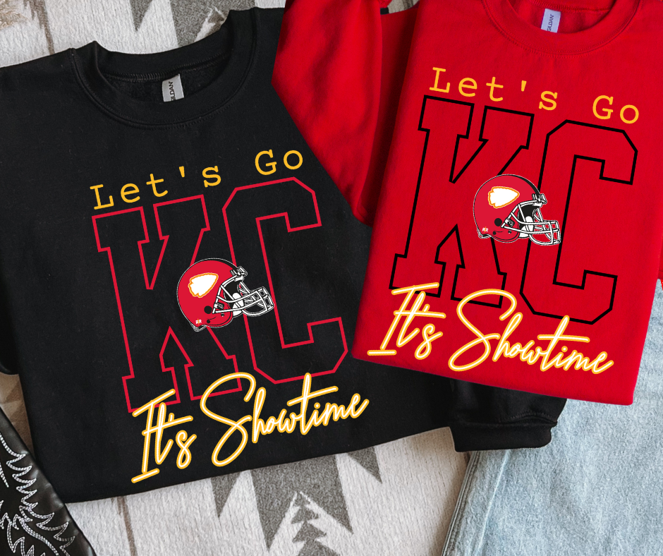Let's GO KC It's Showtime Black Tee or Sweatshirt - The Red Rival