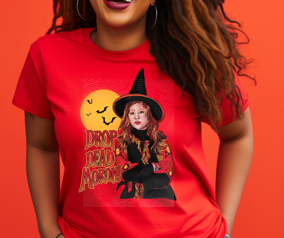 Drop Dead Moron! Red Tee - The Red Rival