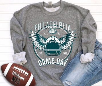 Philadelphia Game Day Grey Sweatshirt - The Red Rival