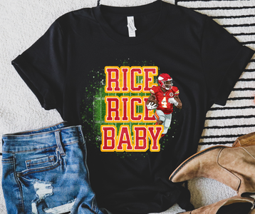 Rice Rice Baby Black Graphic TShirt - The Red Rival