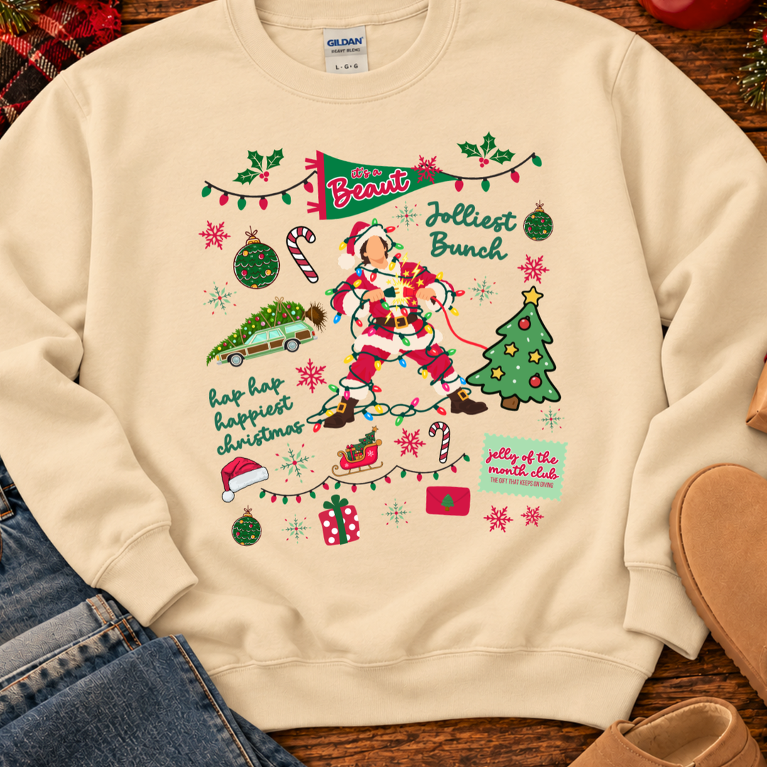 DEAL OF THE DAY - Jolliest Bunch Collage Tan Tee or Sweatshirt - FINAL SALE