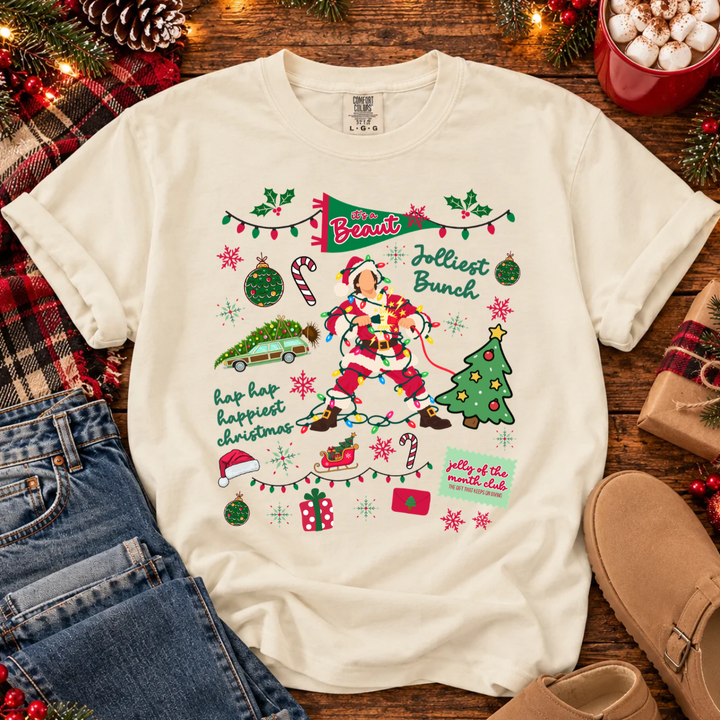 DEAL OF THE DAY - Jolliest Bunch Collage Tan Tee or Sweatshirt - FINAL SALE