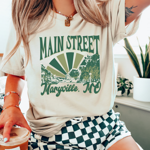 Main Street Maryville, MO Cream Colored Tee - The Red Rival