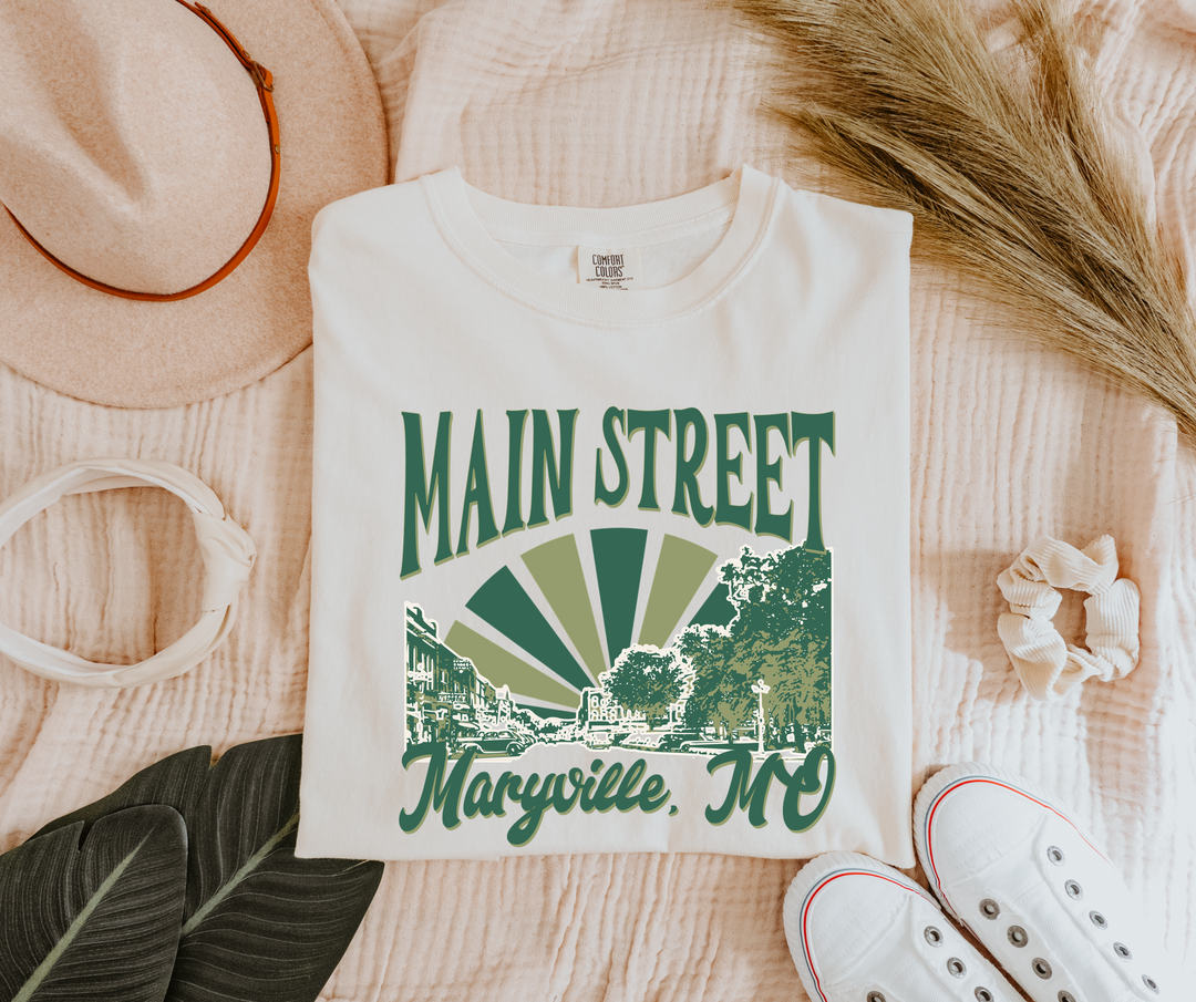 Main Street Maryville, MO Cream Colored Tee - The Red Rival
