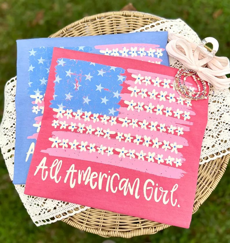 All American Girl Crimson Tee - Graphic Tee - The Red Rival