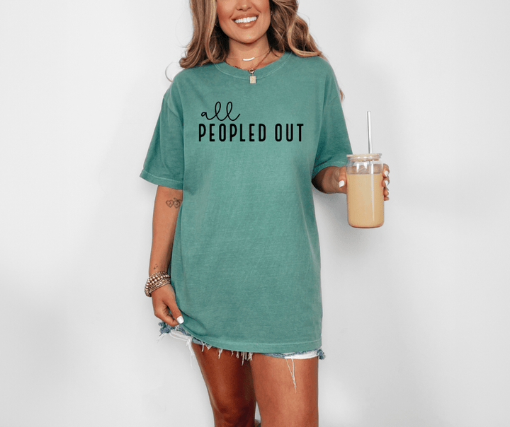 All Peopled Out - Pick your tee color - Graphic Tee - The Red Rival