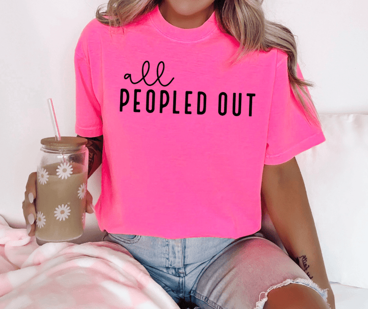 All Peopled Out - Pick your tee color - Graphic Tee - The Red Rival
