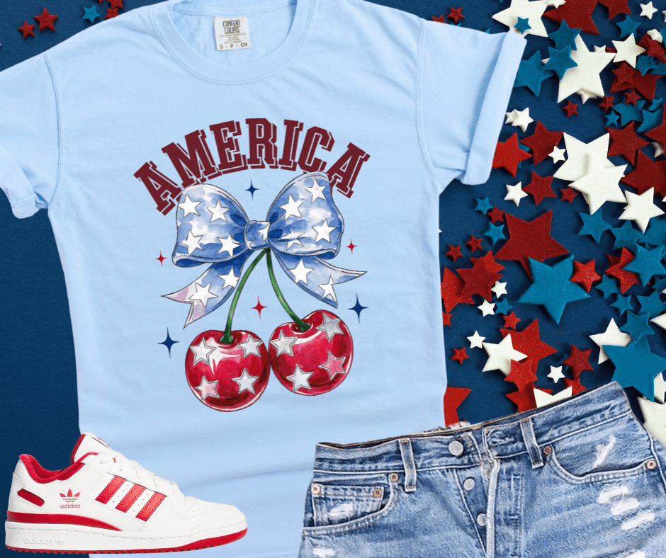 America Cherries - Graphic Tee - The Red Rival