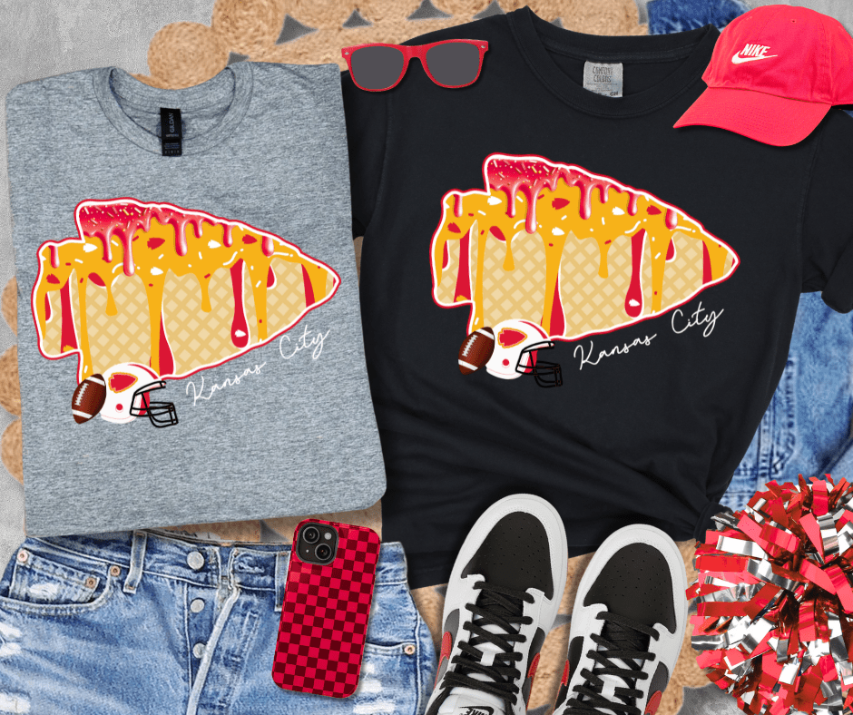 Arrowhead Ice Cream Cone Drip Letters (Pick Your Tee Color) - Tees - The Red Rival