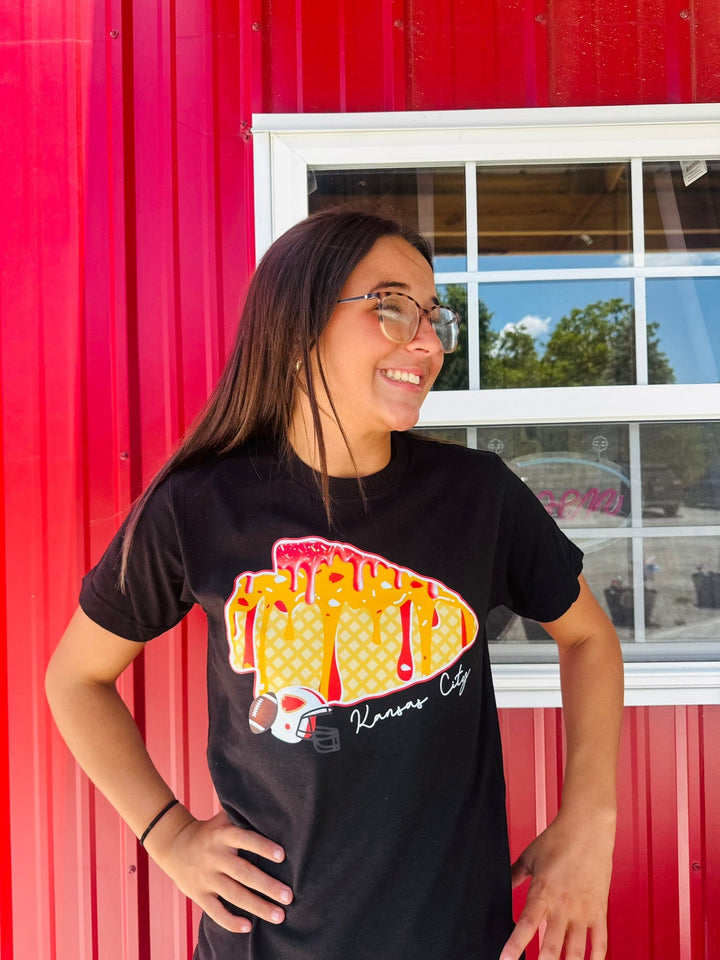 Arrowhead Ice Cream Cone Drip Letters (Pick Your Tee Color) - Tees - The Red Rival