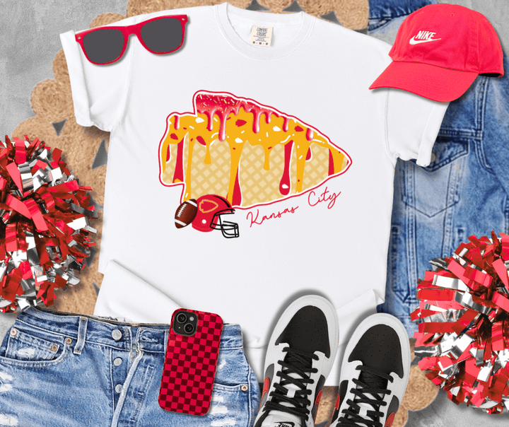 Arrowhead Ice Cream Cone Drip Letters White Tee - Tees - The Red Rival