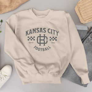 Retro Kansas City Football Tan Sweatshirt - The Red Rival