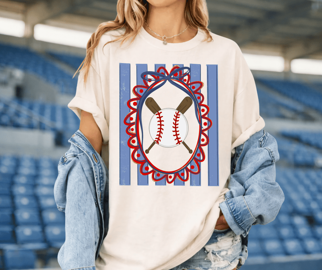 Baseball Frame Natural Tee - Tees - The Red Rival