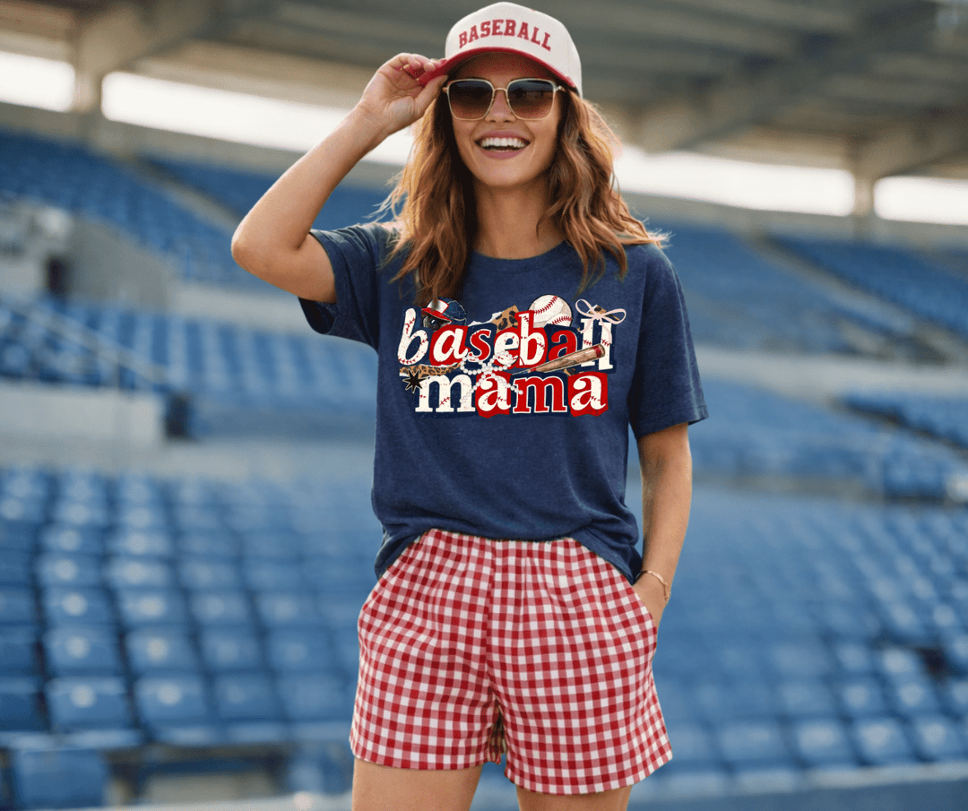 Baseball Mama Paper Letters - Tees - The Red Rival