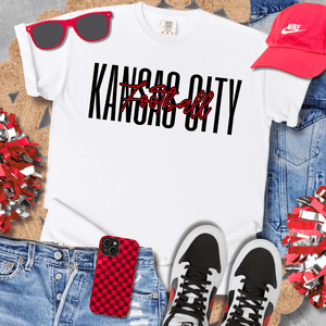Basic Kansas City Football WHITE Sweatshirt or Tee - Wholesale - The Red Rival