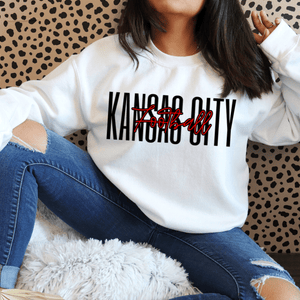 Basic Kansas City Football WHITE Sweatshirt or Tee - Wholesale - The Red Rival
