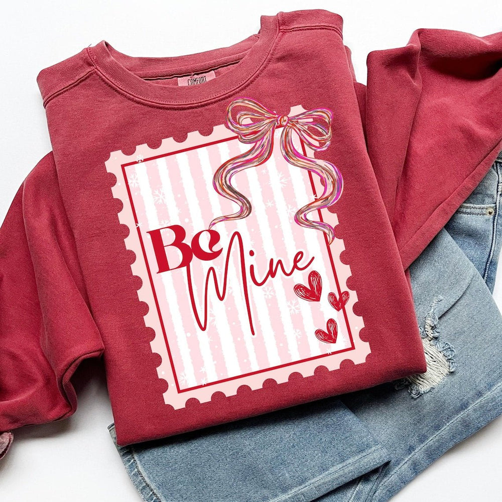 Be Mine Postage Stamp Crimson Sweatshirt or Tee - Tees - The Red Rival