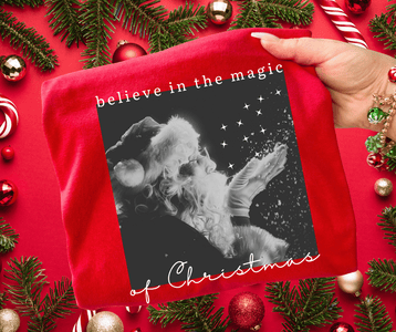 Believe In the Magic of Christmas Red Tee or Sweatshirt - Graphic Tee - The Red Rival
