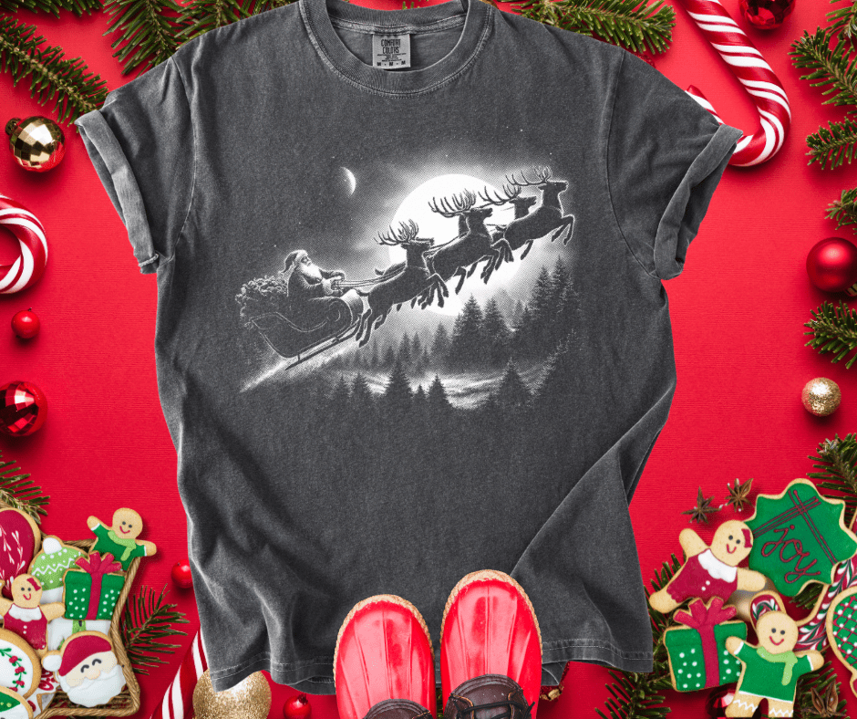 BLACK FRIDAY DEAL 2 - Santa Over the Pines (Choose Your Style & Color) - FINAL SALE - Wholesale - The Red Rival