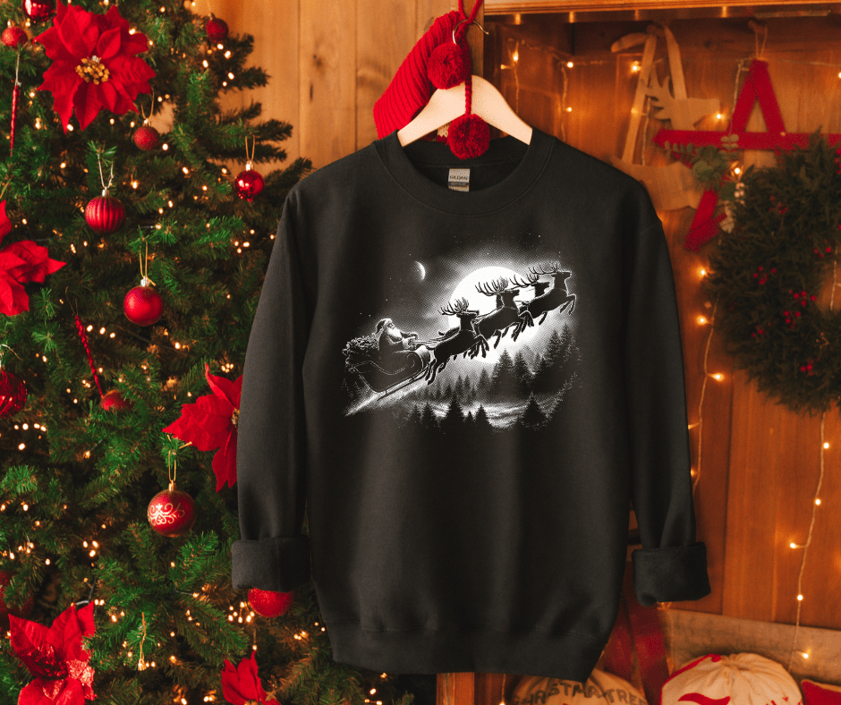 BLACK FRIDAY DEAL 2 - Santa Over the Pines (Choose Your Style & Color) - FINAL SALE - Wholesale - The Red Rival