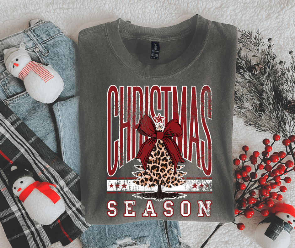 BLACK FRIDAY DEAL 3 - Christmas Season Leopard Tree - FINAL SALE - Graphic Tee - The Red Rival
