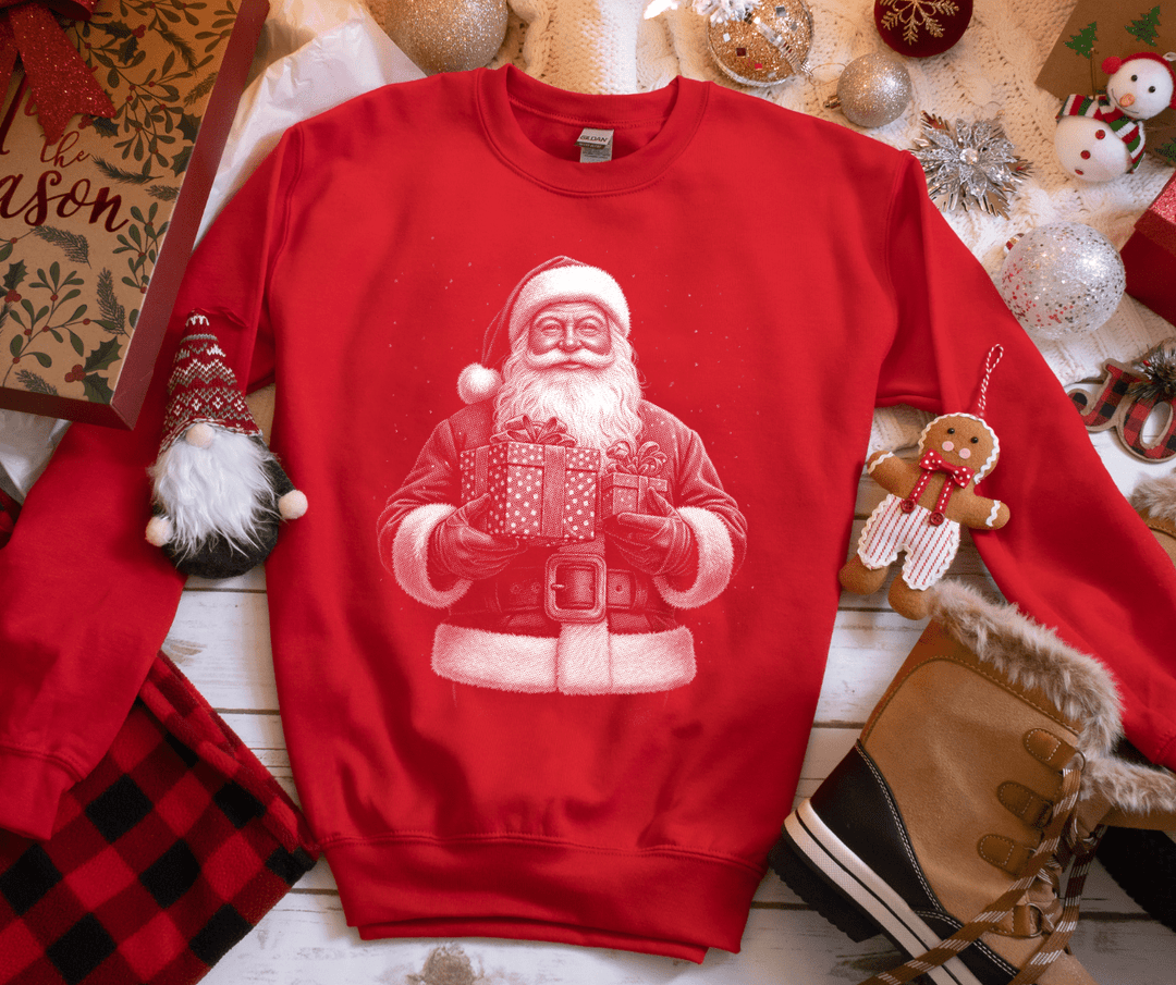 BLACK FRIDAY DEAL 4 - Gift Bringing Santa - FINAL SALE - Graphic Tee - The Red Rival