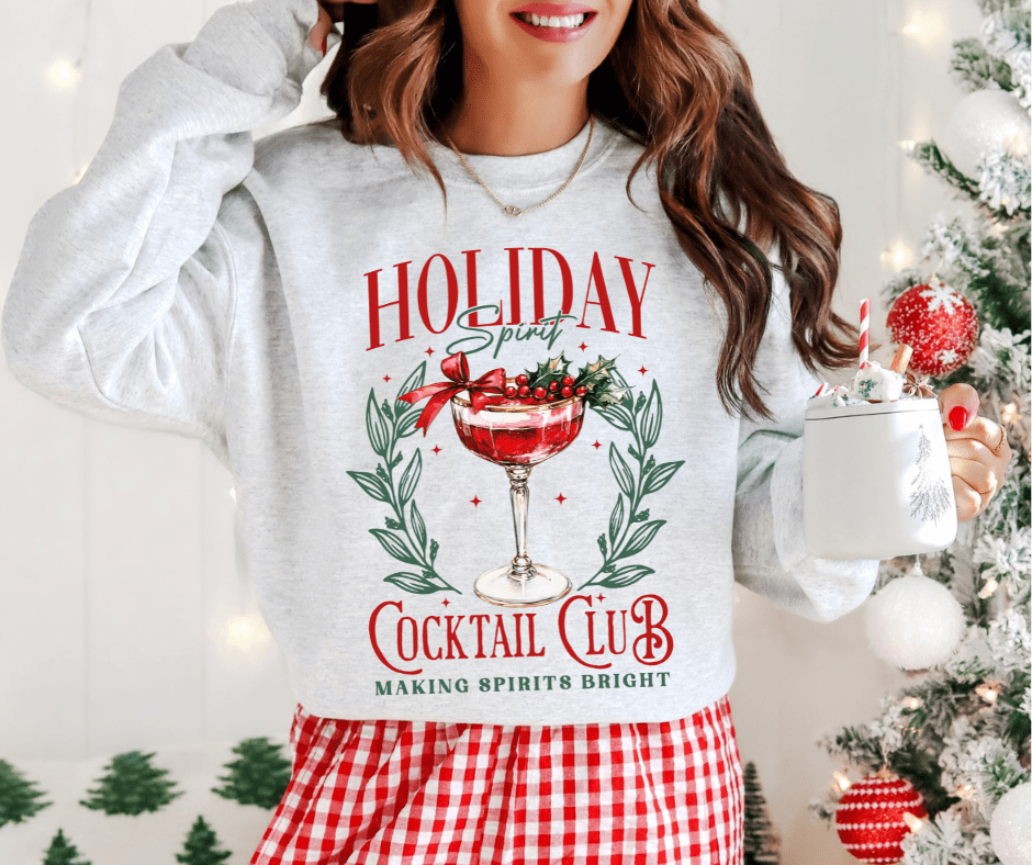 BLACK FRIDAY DEAL 4 - Holiday Spirits Social Club - FINAL SALE - Graphic Tee - The Red Rival